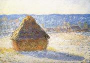 Claude Monet Meule,Effet de Neige le Matin oil